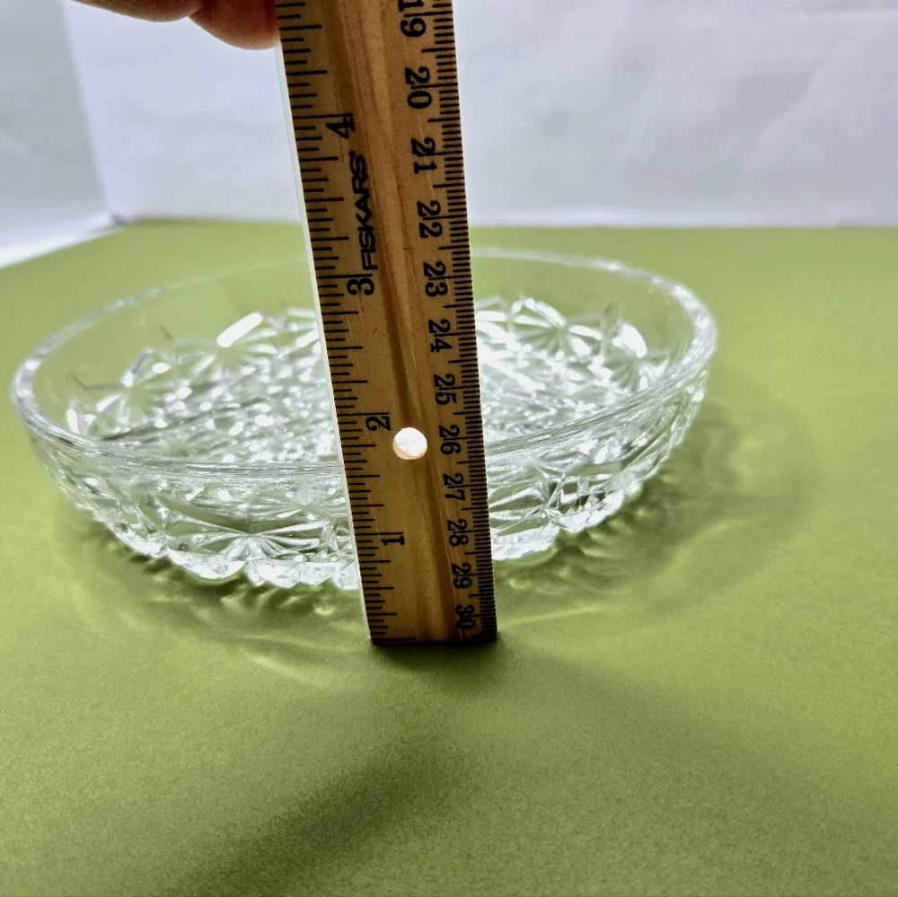 Cut Glass 3 Compartment, Round Serving Dish.